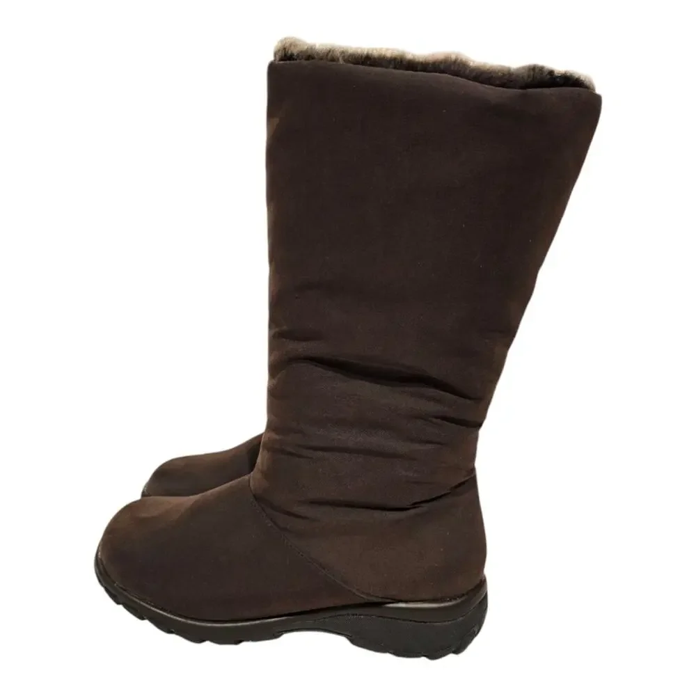 Toe Warmers Janet Brown Faux Fur Lined Winter Boots Made in Canada 7.5 M